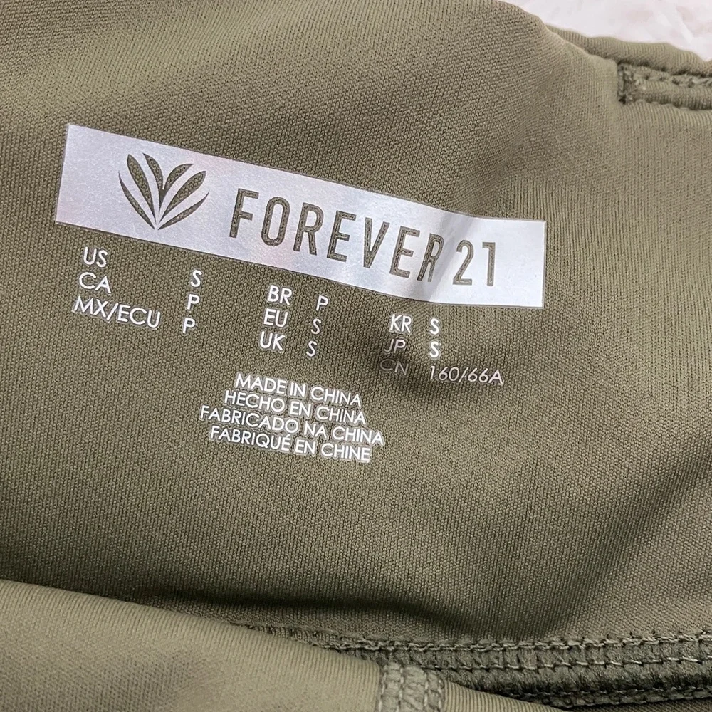 Forever 21 Olive High-Rise Bike Shorts